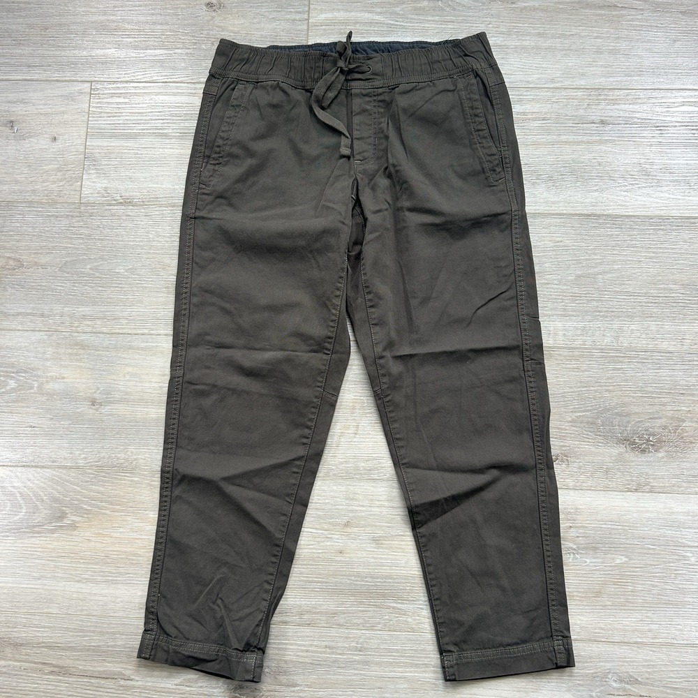 THE NORTH FACE Womens S Drawstring Organic Cotton Dark Green Utility Pants